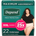 Depend Fresh Protection Adult Incontinence & Postpartum Bladder Leak Underwear for Women, Disposable, Maximum, Medium, Blush, 30 Count, Packaging May Vary