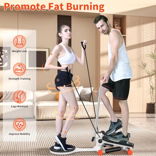 Mini Twist Stepper with Resistance Bands, 330LBS Capacity, LCD Monitor N316426