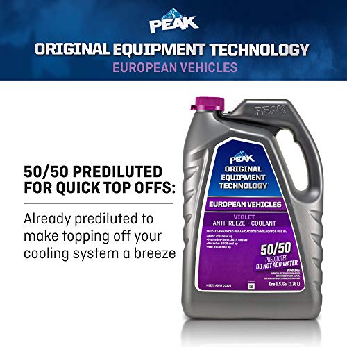 PEAK OET Extended Life Violet Antifreeze/Coolant for European Vehicles, 1 Gal. W235561