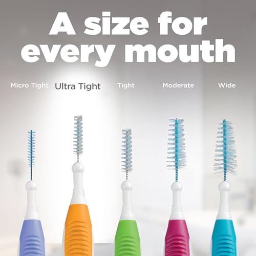 GUM Proxabrush Go-Betweens Interdental Brushes for Tight Teeth, 10ct (4Pk) J9556