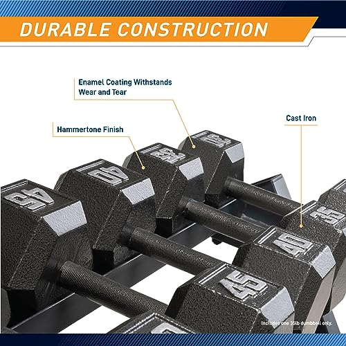 Marcy Cast Iron Hex Dumbbells, 3-100 lb, Sold Individually M86819