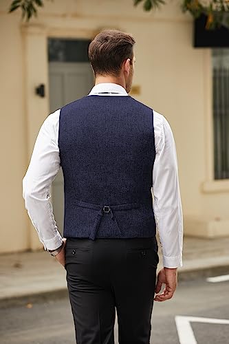 COOFANDY Men's Slim Fit Casual Business Vest Lightweight Waistcoat B670