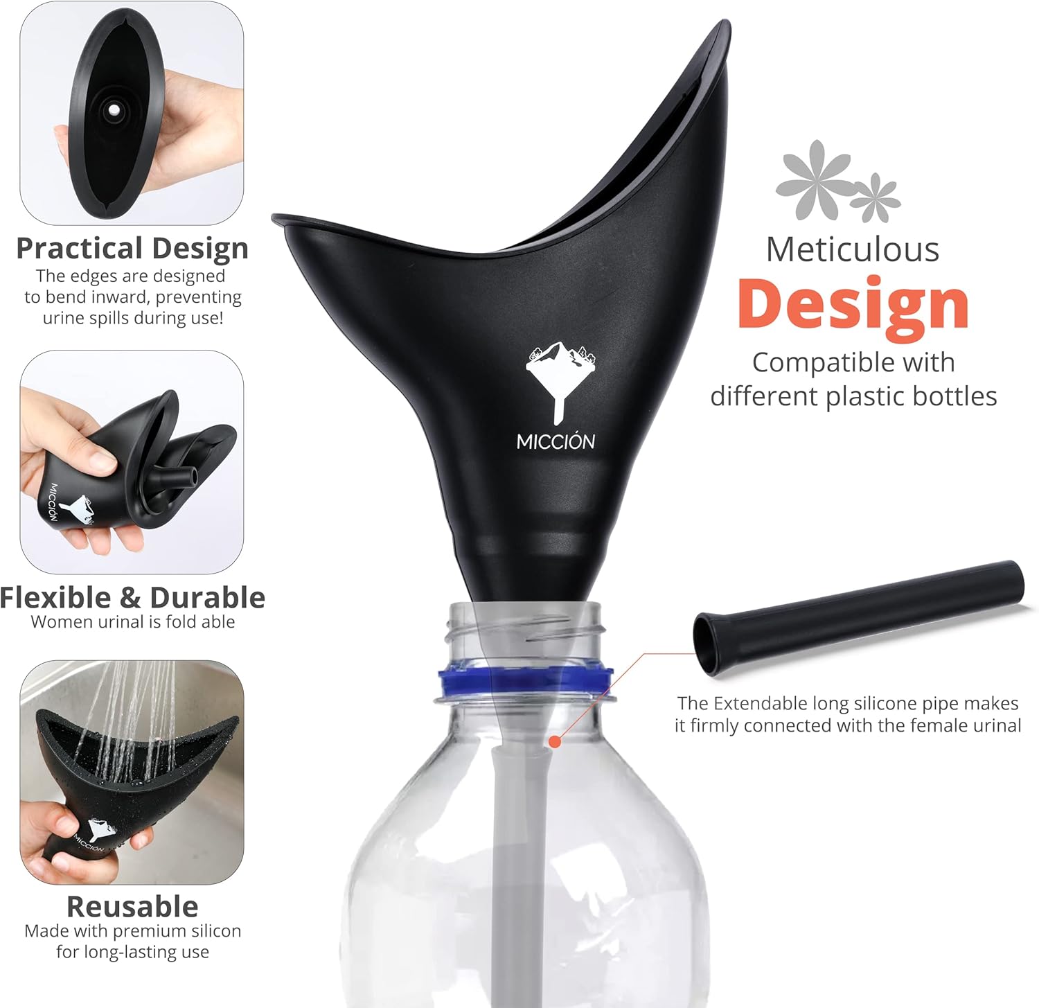 Female Urinal - Leakproof Portable Pee Cup for Women - Reusable, Camping & Post Surgery C117941