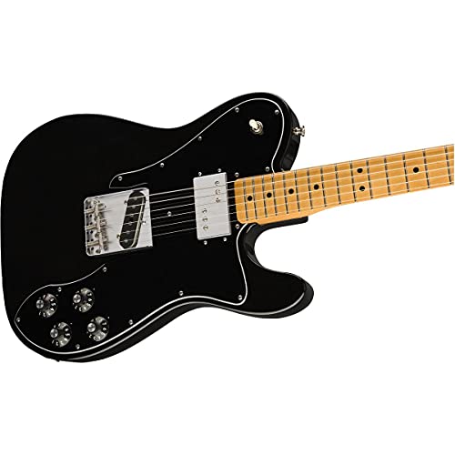 Fender Vintera 70s Custom Telecaster Electric Guitar, Black, Maple Fingerboard C530431