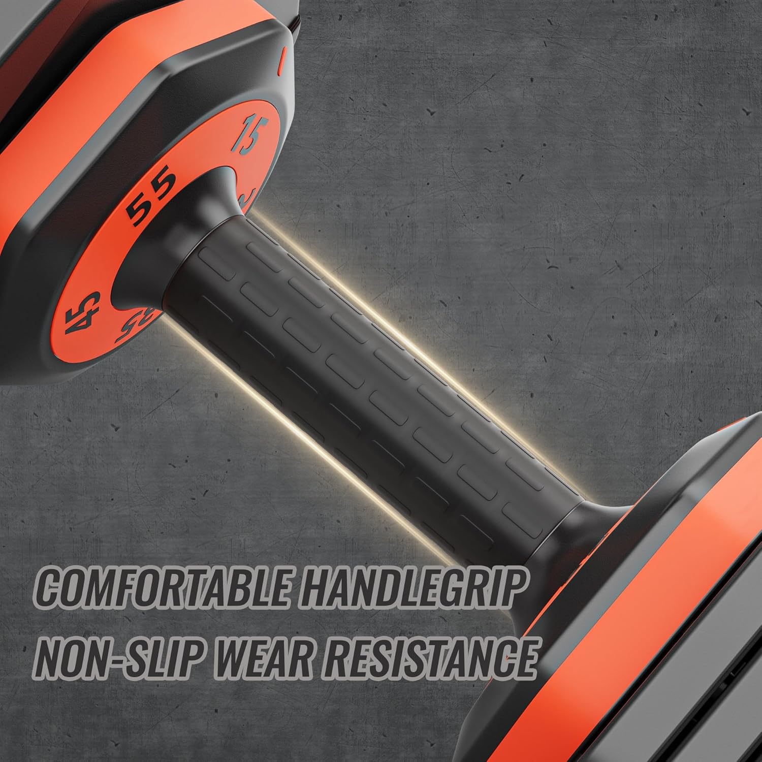 55LB 5-in-1 Adjustable Dumbbell with Anti-Slip Handle for Home Gym Strength Training H1130