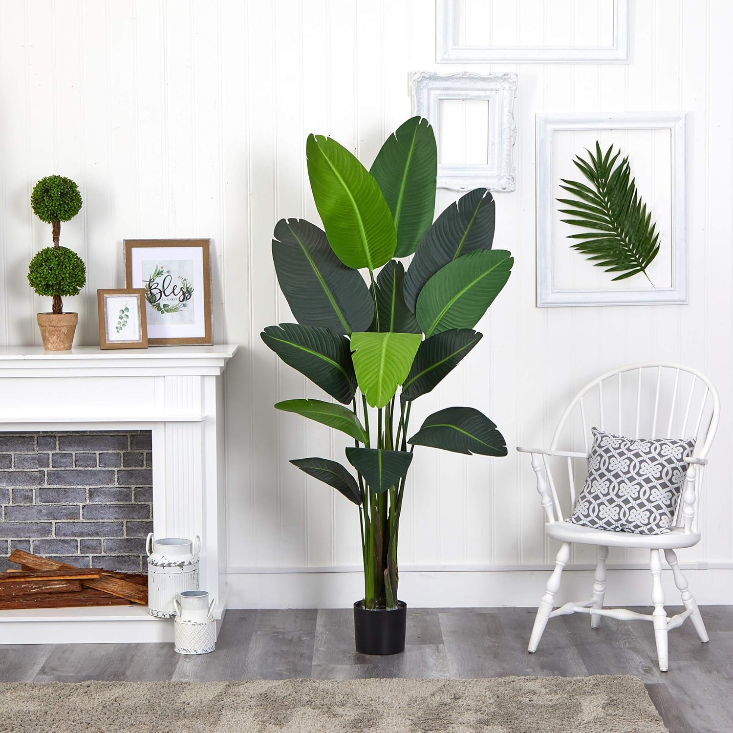 Nearly Natural 69in. Travelers Palm Artificial Tree, Green Z233