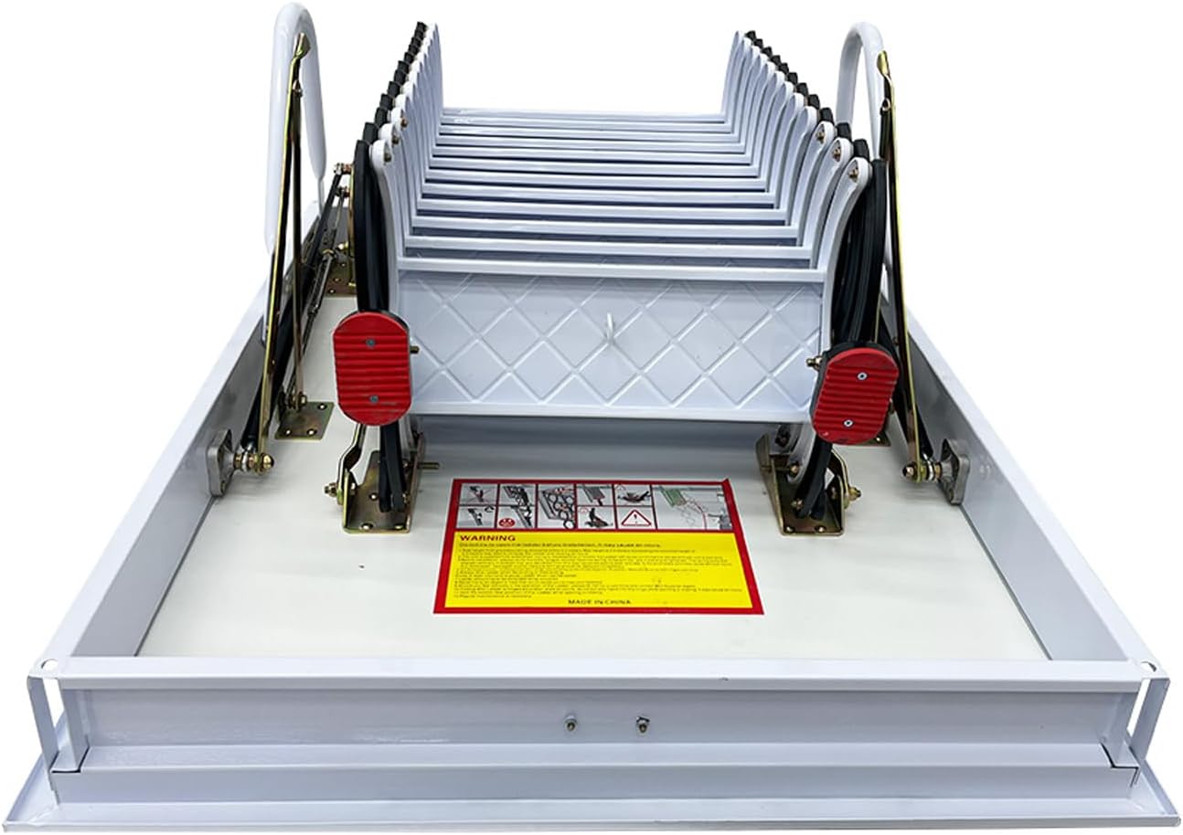 TECHTONGDA Retractable Attic Ladder 9.84ft Adjustable 660lbs Capacity P7877