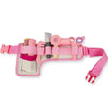 Wooden Hair Salon Toys for Girls, Pretend Play Beauty Salon Set with Realistic Accessories, Blow Dryer, Straightener, Tool Belt and Styling Accessories