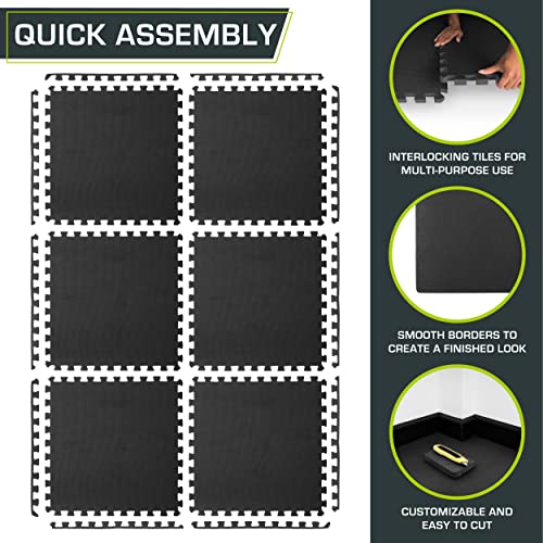 ProsourceFit Extra Thick Puzzle Exercise Mat EVA Foam Interlocking Tiles O865454