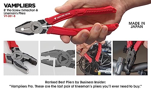 VAMPLIERS 2-Piece Screw Extractor Pliers Set, 8" & 6.25", High Carbon Steel, Made in Japan Z8135