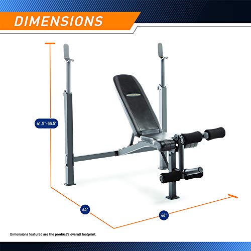 Marcy Olympic Weight Bench with Preacher Curl Pad and Leg Developer K868