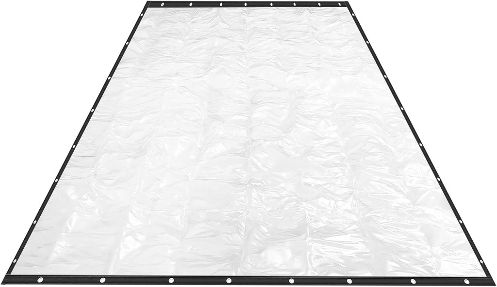 8×20FT Clear PVC Tarp Curtain Waterproof Heavy Duty Patio Enclosure J302
