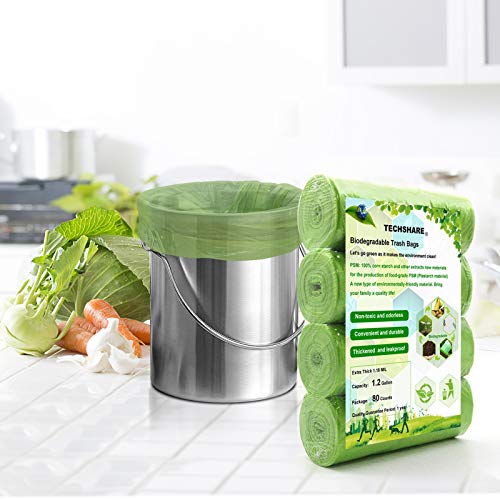 Biodegradable Trash Bags 4-6 Gallon, 100 Counts, Extra Thick Y849789