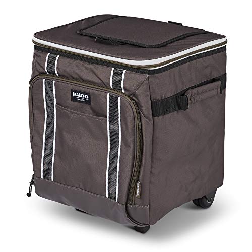 Igloo Large Portable Insulated Soft Cooler with Rolling Wheels Z132192