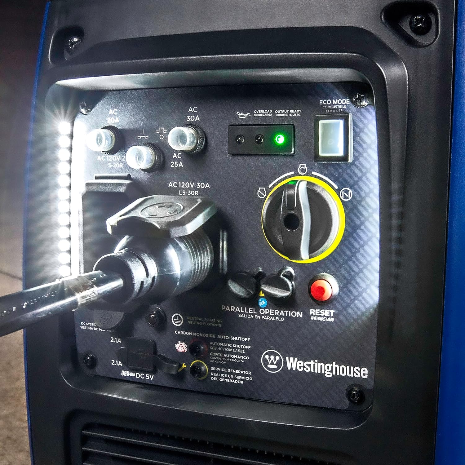 Westinghouse 3700 Peak Watt Super Quiet Portable Inverter Generator with Wheel & Handle Kit B1085