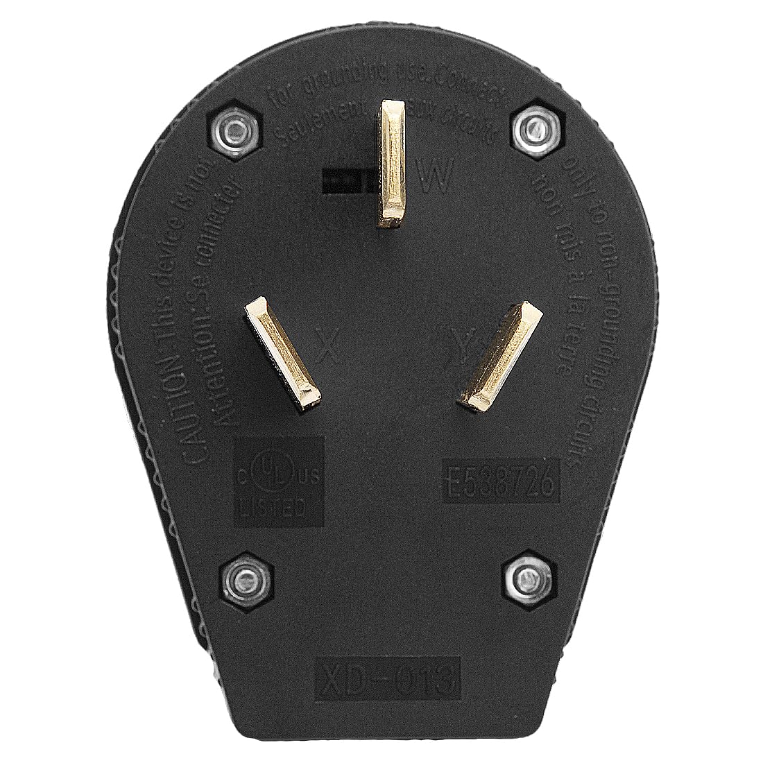 50Amp 3-Prong Dryer Plug Nema 10-50P, 125/250V, 3 Pole 3 Wire C8454
