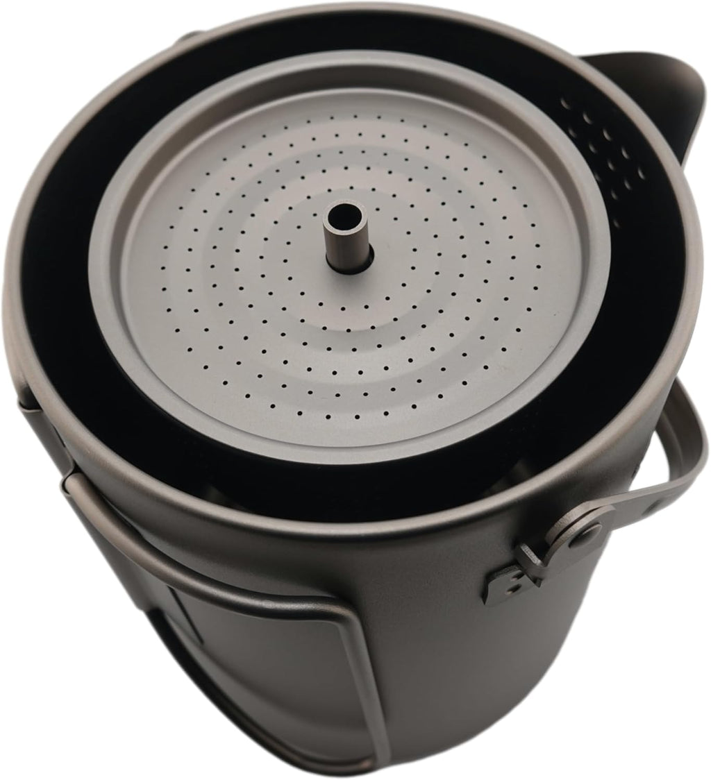 Valtcan Titanium Percolator Coffee Maker 1.5L Camping Kettle N5089