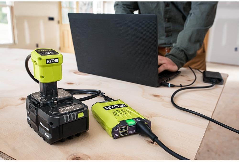 RYOBI 18V ONE+ 120 Watt Automotive Power Inverter RYI120AVNM O363