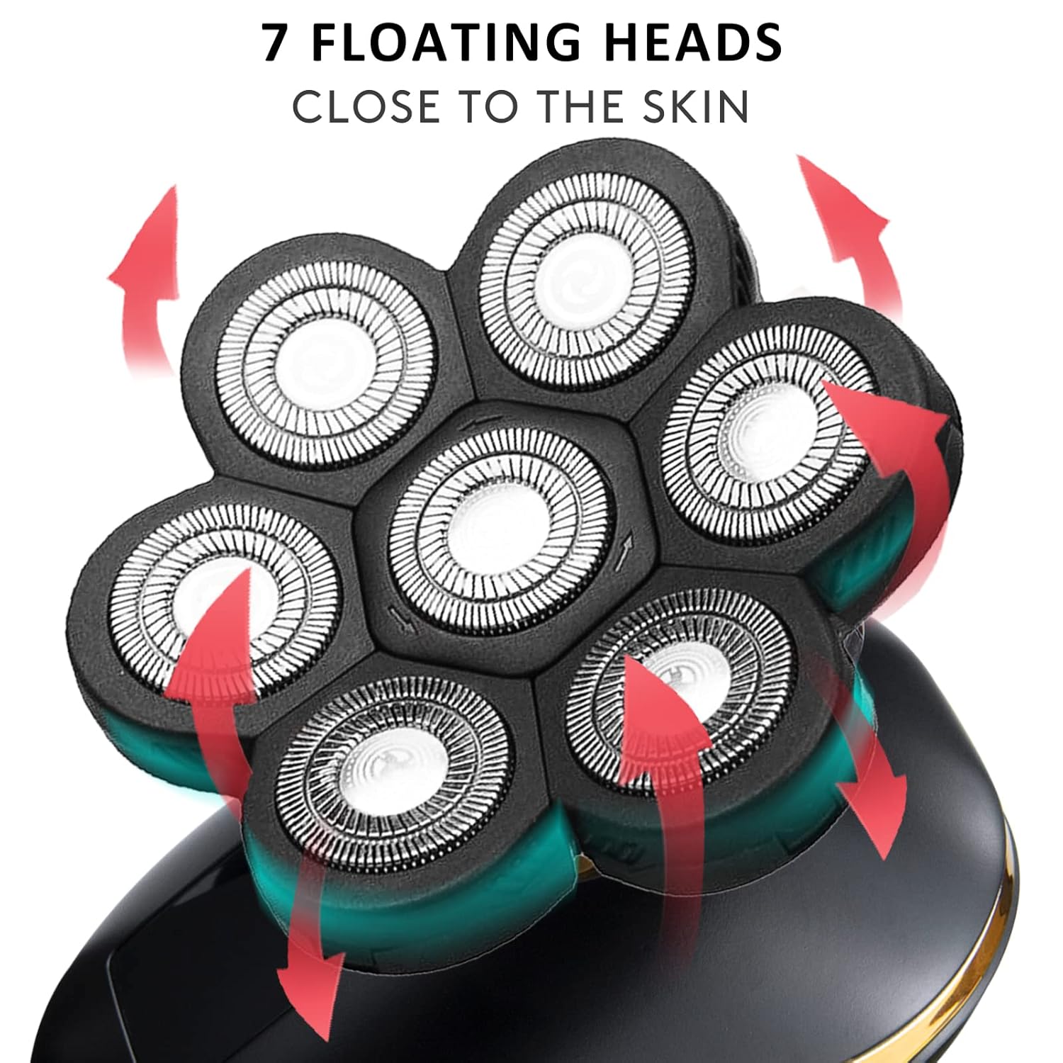 Amble 5-in-1 Electric Shaver for Bald Men Head, Waterproof Rotary Razor Kit P351853