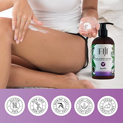 Coco Fiji Face & Body Lotion with Coconut Oil, Fragrance Free 12 oz M120446