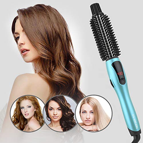 PHOEBE Curling Iron Brush, Dual Voltage 1 Inch Ceramic Tourmaline Ionic Hair Curler H346369