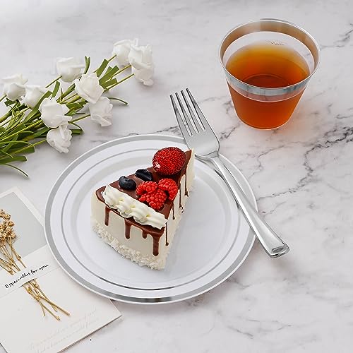 600PCS Gold Plastic Dinnerware Set for Party, Wedding P380