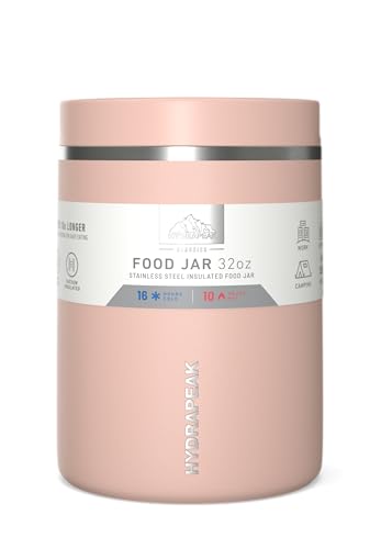 Hydrapeak 32oz Stainless Steel Vacuum Insulated Food Jar, Wide Mouth Leak-Proof, Navy U368