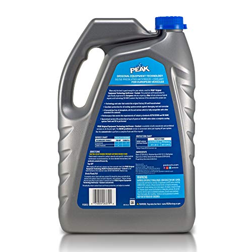 PEAK OET Extended Life Blue Antifreeze/Coolant for European Vehicles, 1 Gal. X336