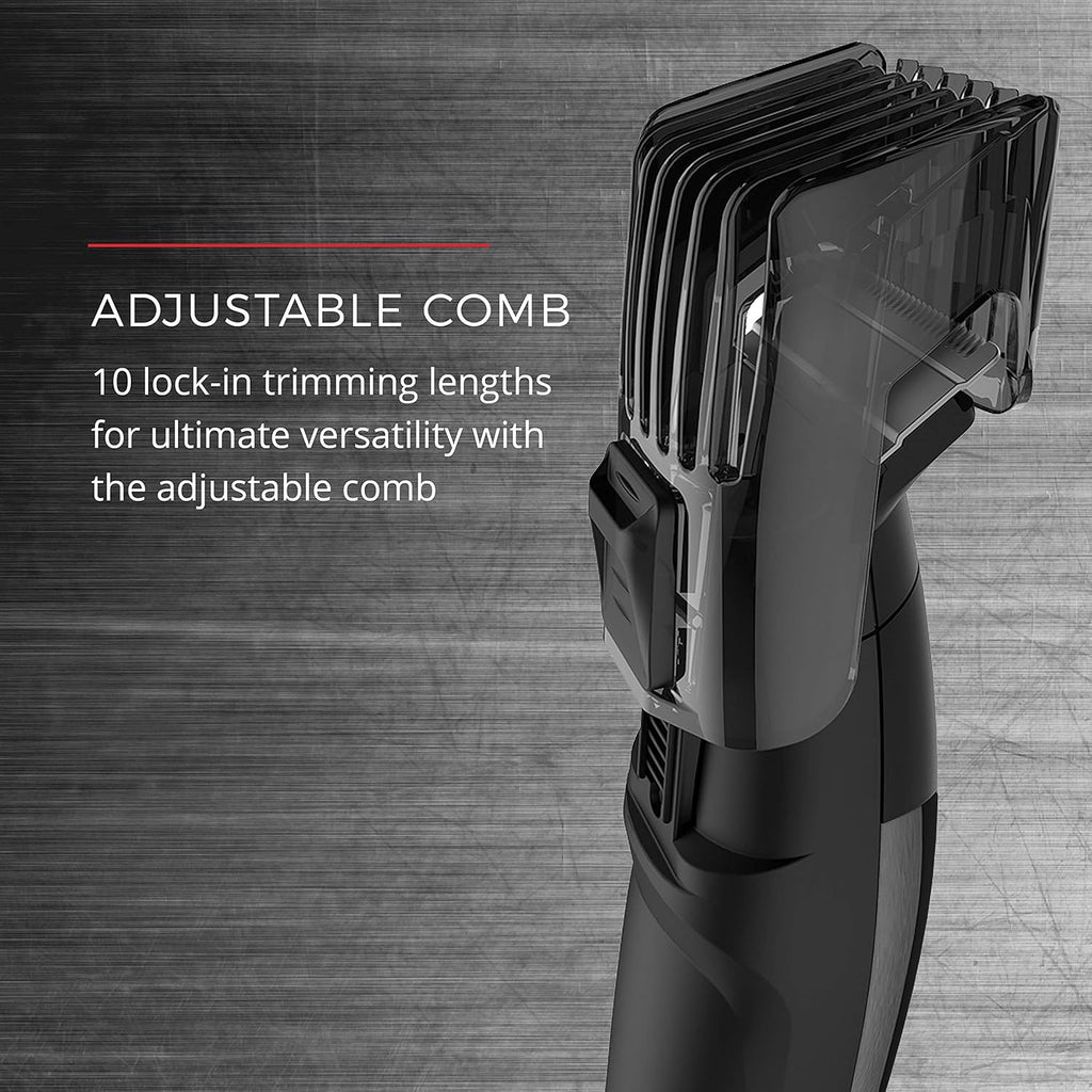 Remington PG6171 The Crafter Beard Trimmer Grooming Set, Platinum, 11 Pieces U3033