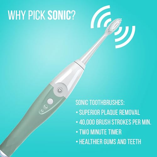 Tao Clean UV Sanitizing Sonic Toothbrush and Cleaning Station, Seaglass Green X1537
