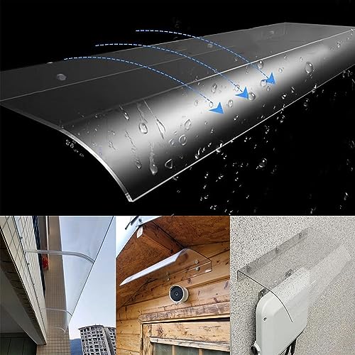 Clear Polycarbonate Window Awning 16-94 Inch Width for Porch Patio Rain Shelter X693