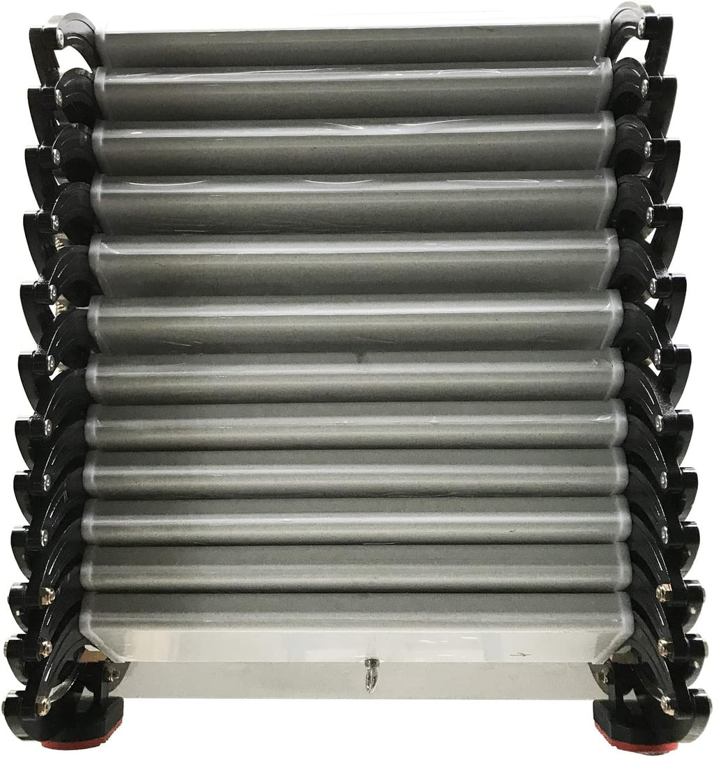 TECHTONGDA Attic Ladder 12 Steps Wall-mounted Folding Stairs, 9.8 ft, Ti-Mg Alloy A21331