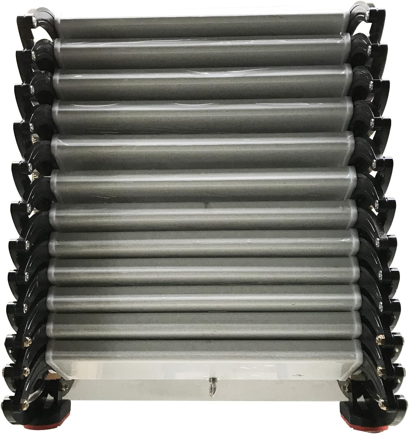 TECHTONGDA Attic Ladder 12 Steps Wall-mounted Folding Stairs, 9.8 ft, Ti-Mg Alloy A21331