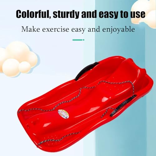Toboggan Snow Sled with Pull Rope and Handles for Kids and Adults Z33128