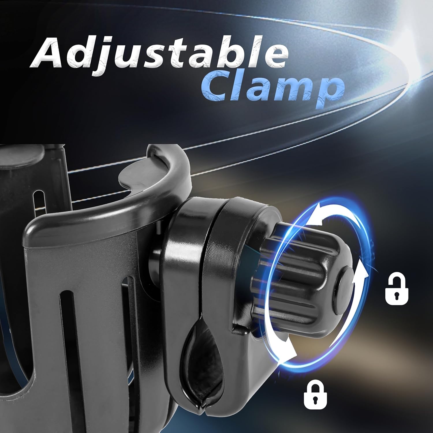 2-Pack Universal Stroller Cup & Phone Holder for Uppababy, Bike, Wheelchair D55809