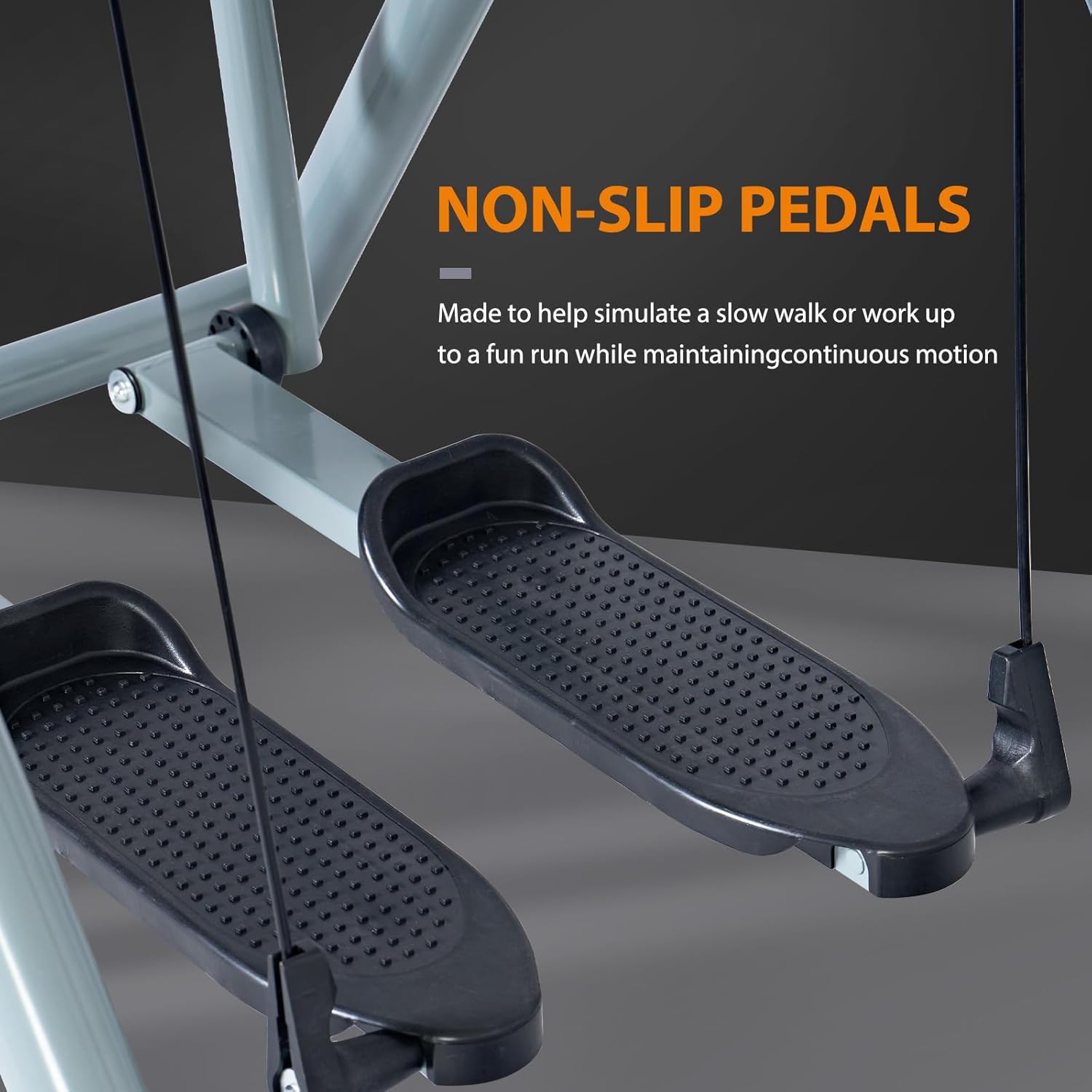 SogesPower Air Walk Trainer Elliptical Machine Glider with Monitor, 330LBS Capacity C6055