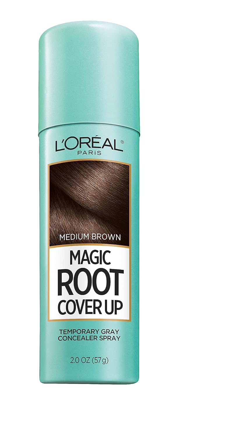 L'Oreal Paris Magic Root Cover Up Gray Concealer Spray, Medium Brown & Dark Brown H61279
