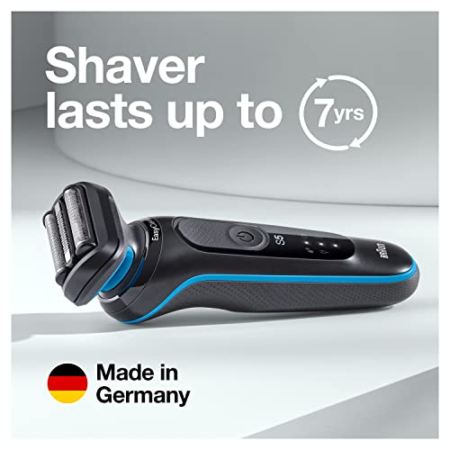 Braun Series 5 5049cs Electric Shaver with Charging Stand, Blue W73721