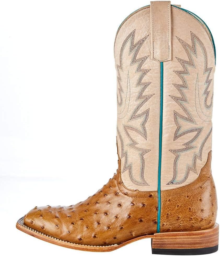 Women's Antique Saddle Full Quill Ostrich Cowgirl Boot Brown 10 B X7551