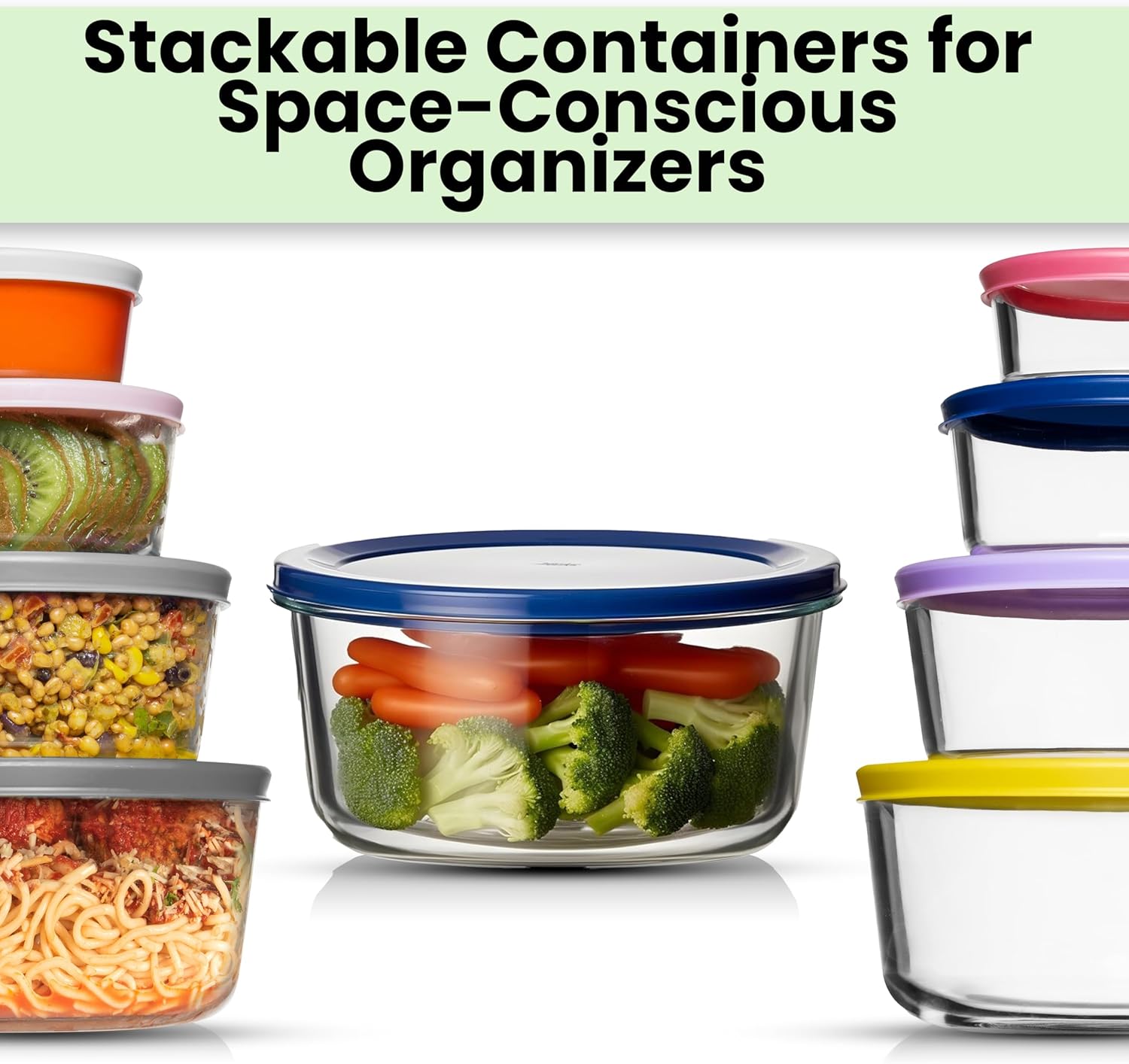 Razab 12 Pc Glass Food Storage Container Set with Lids Q481