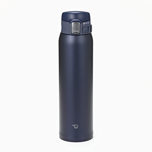 Zojirushi Stainless Steel One-Touch Water Bottle 600ml Navy Y7230