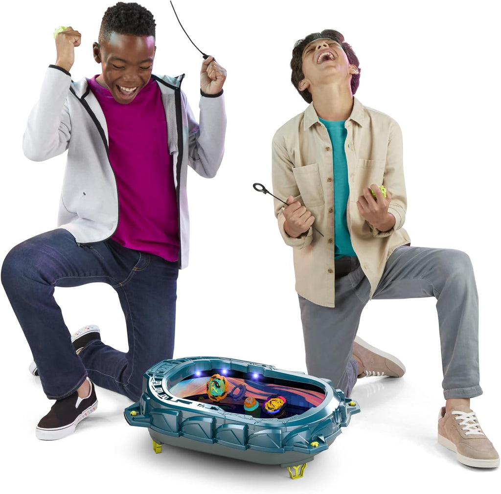 BEYBLADE Burst QuadStrike Light Ignite Battle Set Stadium with 2 Tops and 2 Launchers Y56778