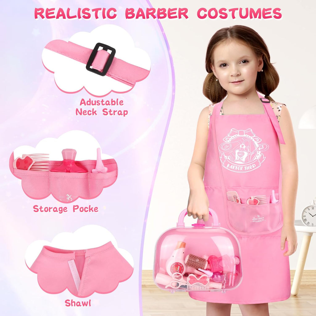 Girls Beauty Salon Set, 27 PCS Pretend Play Hair Styling Toy for Ages 3-9 V463650