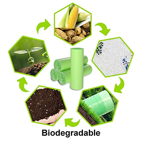 Biodegradable Trash Bags 4-6 Gallon, 100 Counts, Extra Thick Y849789