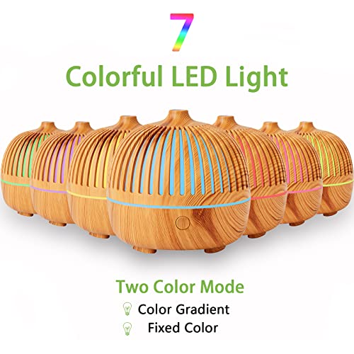 Wood Grain Mini Essential Oil Diffuser 30ml Portable Ultrasonic Aromatherapy P48131