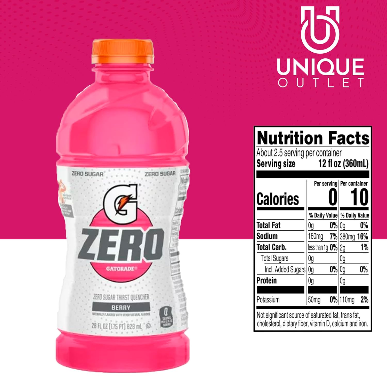 Gatorade Zero Berry Thirst Quencher Sports Drink 9-Pack 28 fl oz with Cooling Towel Q200954