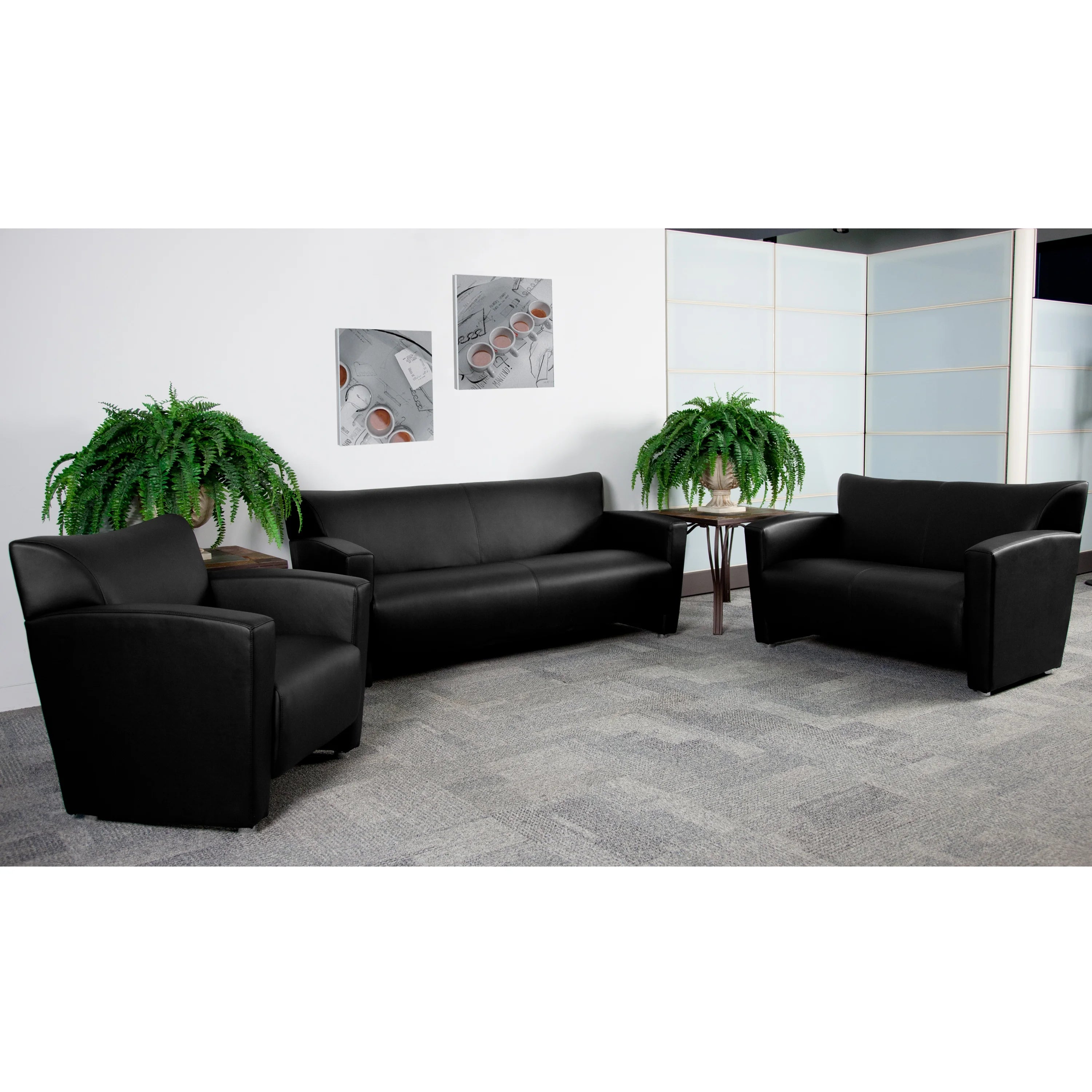 Flash Furniture HERCULES Majesty Series Black LeatherSoft Chair X998