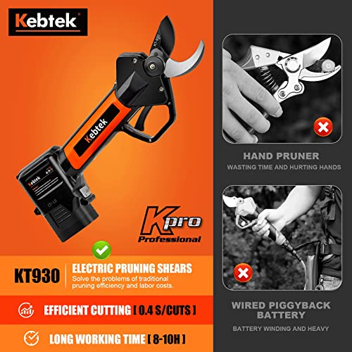 Kebtek Electric Pruning Shear Cordless Heavy Duty Branch Cutter 30mm KT930 G6826