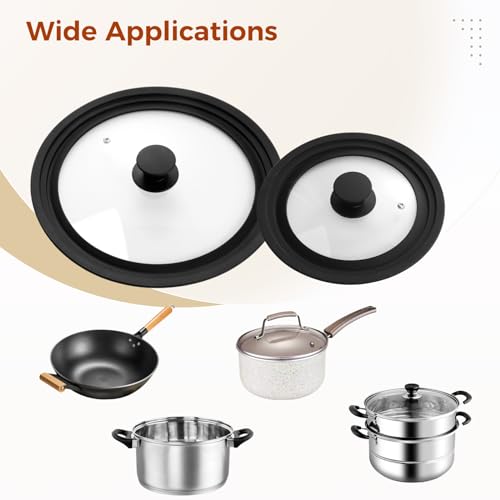 Universal Stainless Steel Pan Lid with Clear Window for Pots, Skillets, Woks E15087
