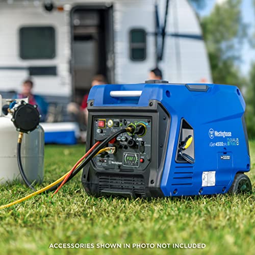 Westinghouse 5000 Peak Watt Dual Fuel Portable Inverter Generator with Wheel & Handle Kit J35261